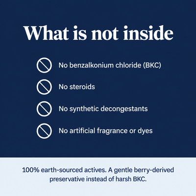 What is not inside Mara: no BKC, steroids, decongestants, or fragrance