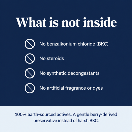 What is not inside Mara: no BKC, steroids, decongestants, or fragrance